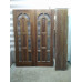 Дверь межкомнатная деревянная со стеклянными вставками БУ 1410х2060 мм
